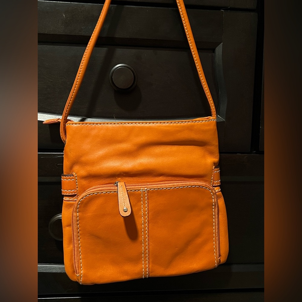 Tignanello orange crossbody bag